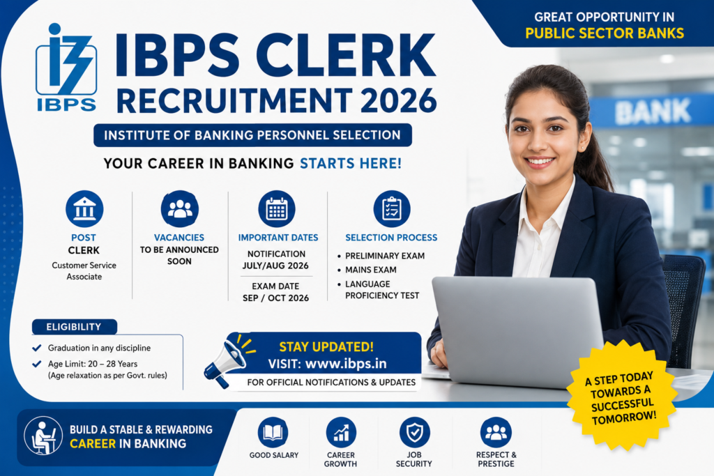 IBPS Clerk  Notification 2026