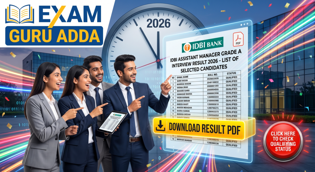 IDBI Assistant Manager Grade A Interview Result 2026 Out