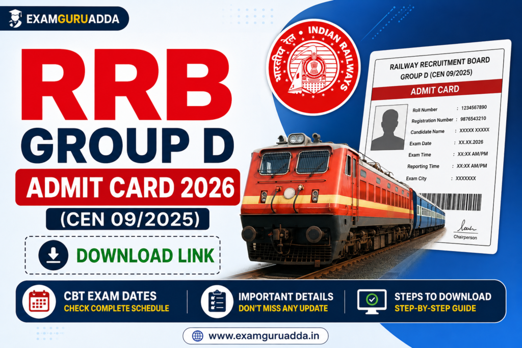 RRB Group D Admit Card 2026