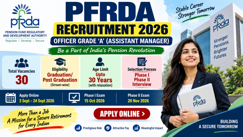 PFRDA Grade A Recruitment 2026